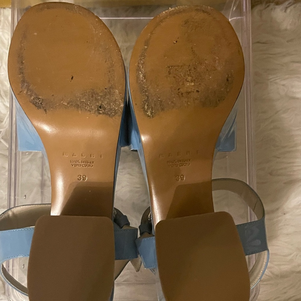 Marni Light Blue Platform Sandals - Picture 5 of 5